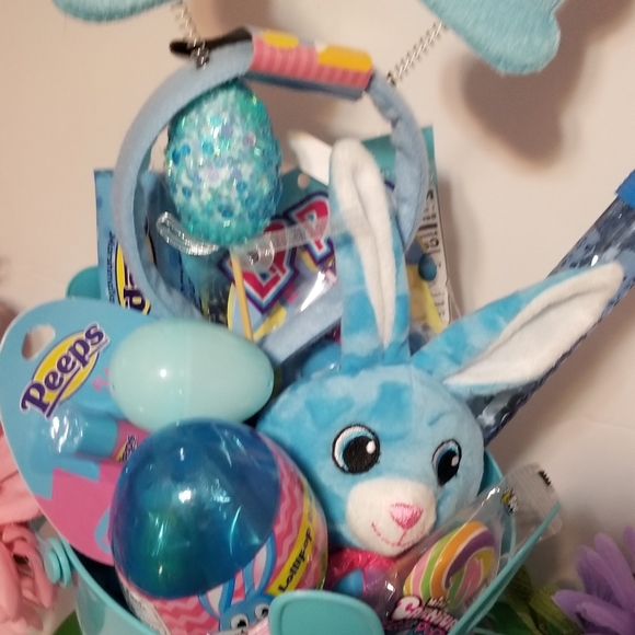 Blue Peeps theme Easter Gift Basket New - Picture 7 of 8